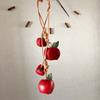 Pear Fruit Pendant Strawberry Bag Pendant Cute Leather Keychain  Women