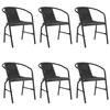 VidaXL Garden Chairs 6 Pcs Plastic Rattan and Steel 110 Kg