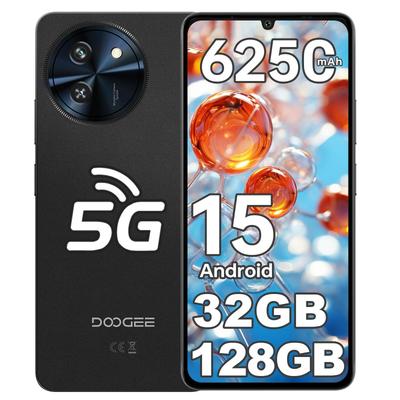 DOOGEE Note 59 Смартфон на Android 15 5G - 32 ГБ + 128 ГБ / 2 ТБ, 6,75" HD+ 120 Гц, Смартфон 6250 мАч, Камера 16 МП + 8 МП, Две SIM-карты 5G/NFC/Распознавание лица/OTG