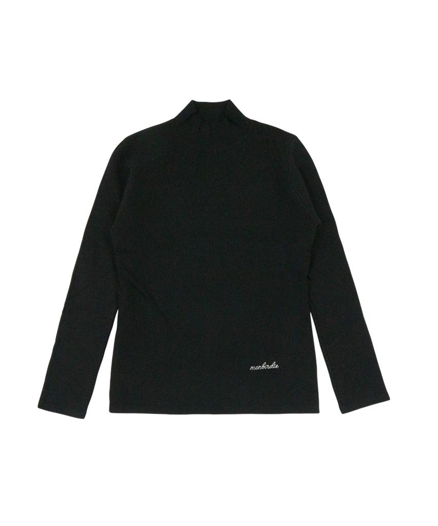 MONBIRDIE GOLF Functional Thermal Winter Mock Neck Knit Black