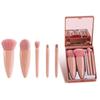 Portable Pink Five-piece Makeup Brush Set Soft Fur Skin-Friendly Foundation Brush Eyeshadow Brush Lip Brush Multi-functional Long-lasting Makeup