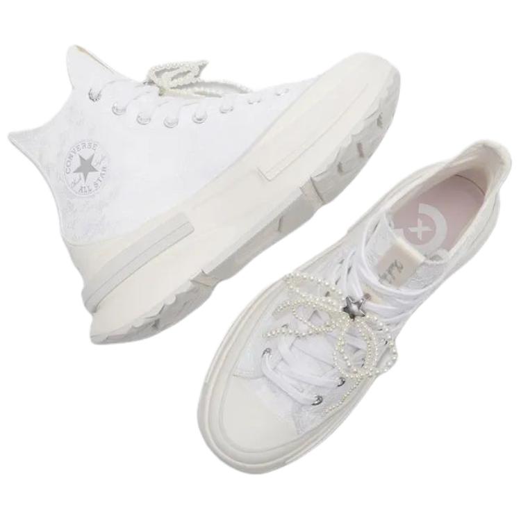 Converse Run Star Legacy Soft Comfortable High-Top Canvas Shoes Women Sneakers White A15196C
