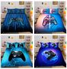 3D Game Controller Pattern Bedding Set Game Console Printed Down Duvet Cover with Pillowcase Teen Single Double Bed Full-size Home Decoration