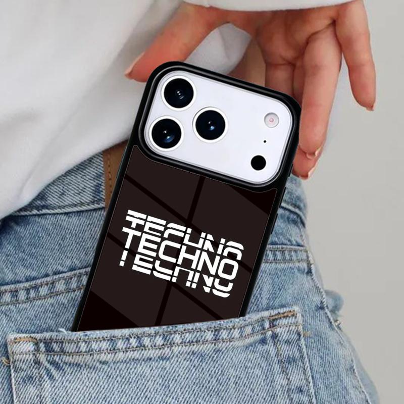 Чехол для телефона Techno Music для iPhone 17ProMax 12 13 14 15 16e 17 Pro Max Plus Air Cover