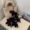 Korean Style Black Dog Keychain Backpack Charms Plush Doll Toy Cute Christmas Puppy Pendant  Women