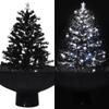 Day and Night - Day and Night Christmas Tree with Snow with Umbrella Base Black PVC 75 Cm