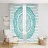 Beautiful Indian Bohemian Psychedelic Hippie Ombre Window Curtain Panels for Bedroom, Living, Balcony (Green Ombre)