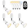 Set of 4 Duct Rail Spotlights, E11 Base with LED Bulbs, Dimmable, Color-Changing, 6W, Adjustable Angle, Remote Control, Night Light, LED Bulbs and