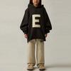 Fear of God Essentials Большой E Вязаный Худи Детские Толстовки Железно-Черный FOG-SS22-169