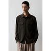 H M Regular Fit Utility oversHirt Dark Brown