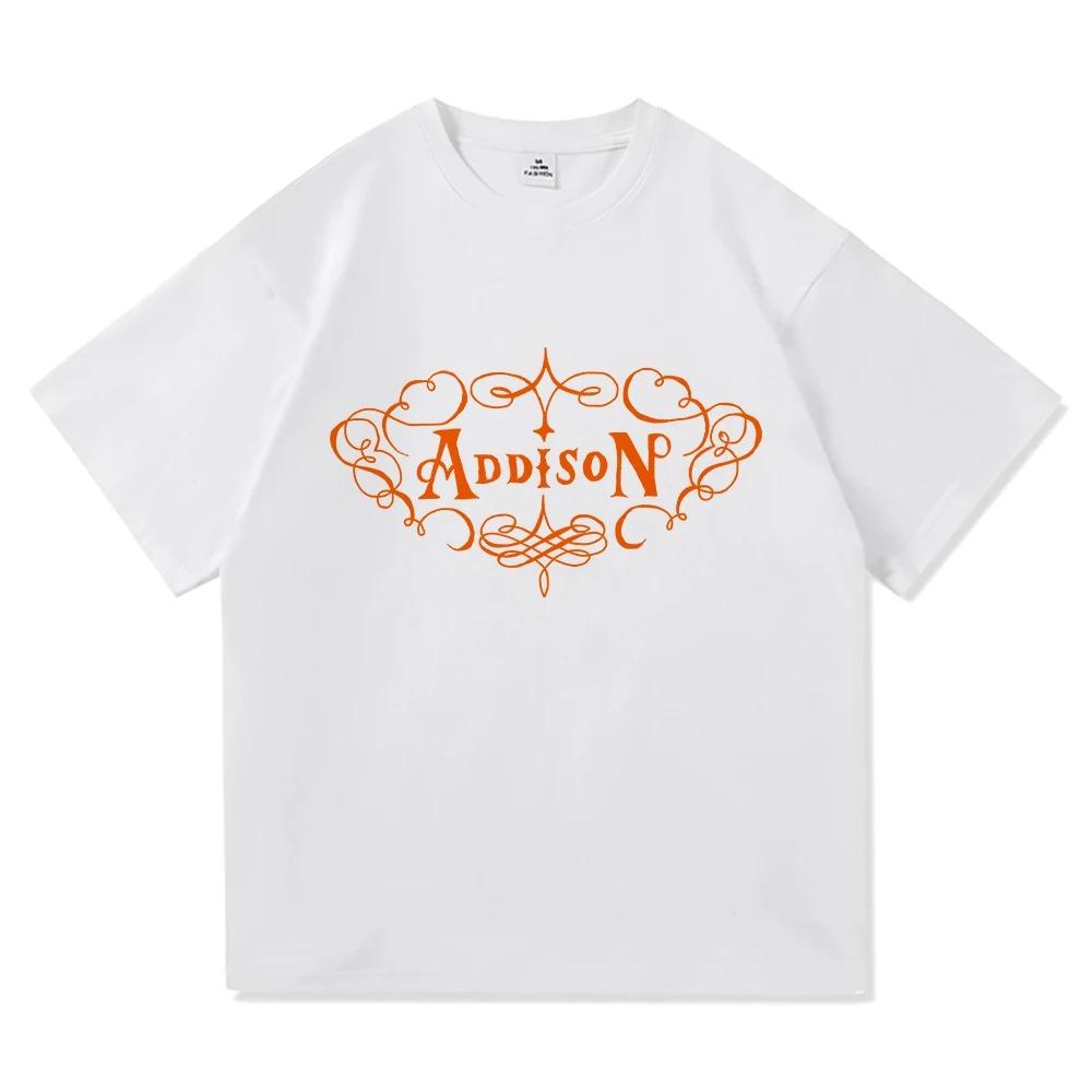 Addison Rae New Album Poster Print TShirt Fashion Men Women Cotton Fashion Harajuku Highstreet Top Oversized Casual Summer Tee