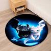 Dragon Printed Round Rug Carpet Chair Rug Area Rug Entryway Doormats,for Office Chair Living Room Bedroom Kitchen Room.