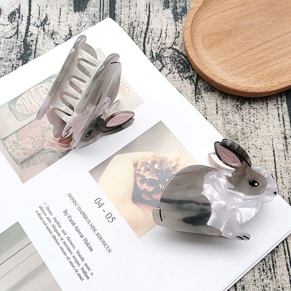 Holder Acetic Acid Women Hair Clips Korean Style Crab Clip Rabbit Hair Claw Hair Accessories