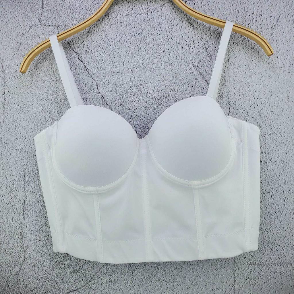 Трендовый корсет без спинки и бретелек однотонный маленький без бретелек на плечах универсальный для подружки невесты танцовщицы красный с запахом дышащий удобный топ