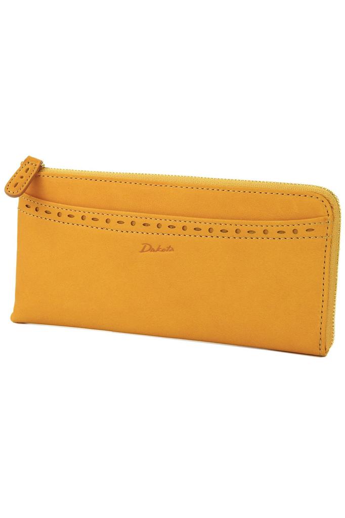 Leather Long Wallet Zipper 0035273 Apego Series Mustard [Dakota] Women's L-shaped DA-35273-53