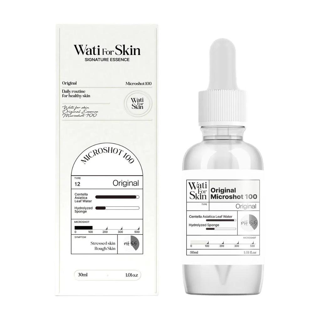 WATI FOR SKIN Skin Essence Microshot 100, 12 Types/ 30ml, Anti-Aging, Moisturizing, Korean Cosmetics, Kbeauty, Sample