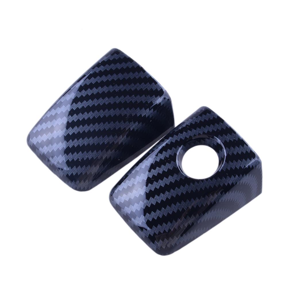 Черный автомобильный экстерьер передняя задняя дверная ручка крышка отделка набор колпачков подходит для Subaru Forester 2009 2010 2011 2012 2013 карбоновое волокно