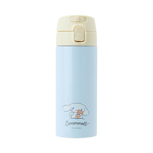 Sanrio One-Touch Stainless Steel Bottle, Cinnamoroll, 370ml, 389170