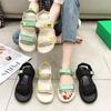 Fashion 2024 Summer New Sports Non-slip Sandals Women Stitching Design Thick-soled Sandals Female Beach Vacation Casual Shoes