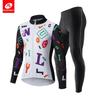 Mens Fleece Cycling Jersey Set Long Sleeve Warm Road Bike Riding Suit Outdoor Sports