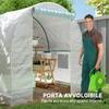 245 x 200cm Polytunnel Greenhouse - White