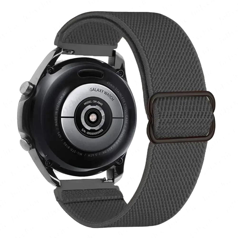 20 мм 22 мм Новый эластичный нейлоновый ремешок для Samsung Galaxy Watch 7 6 5 4/6classic 46 мм 44 мм 40 мм Нейлоновый ремешок для Huawei GT 2/3 Pro