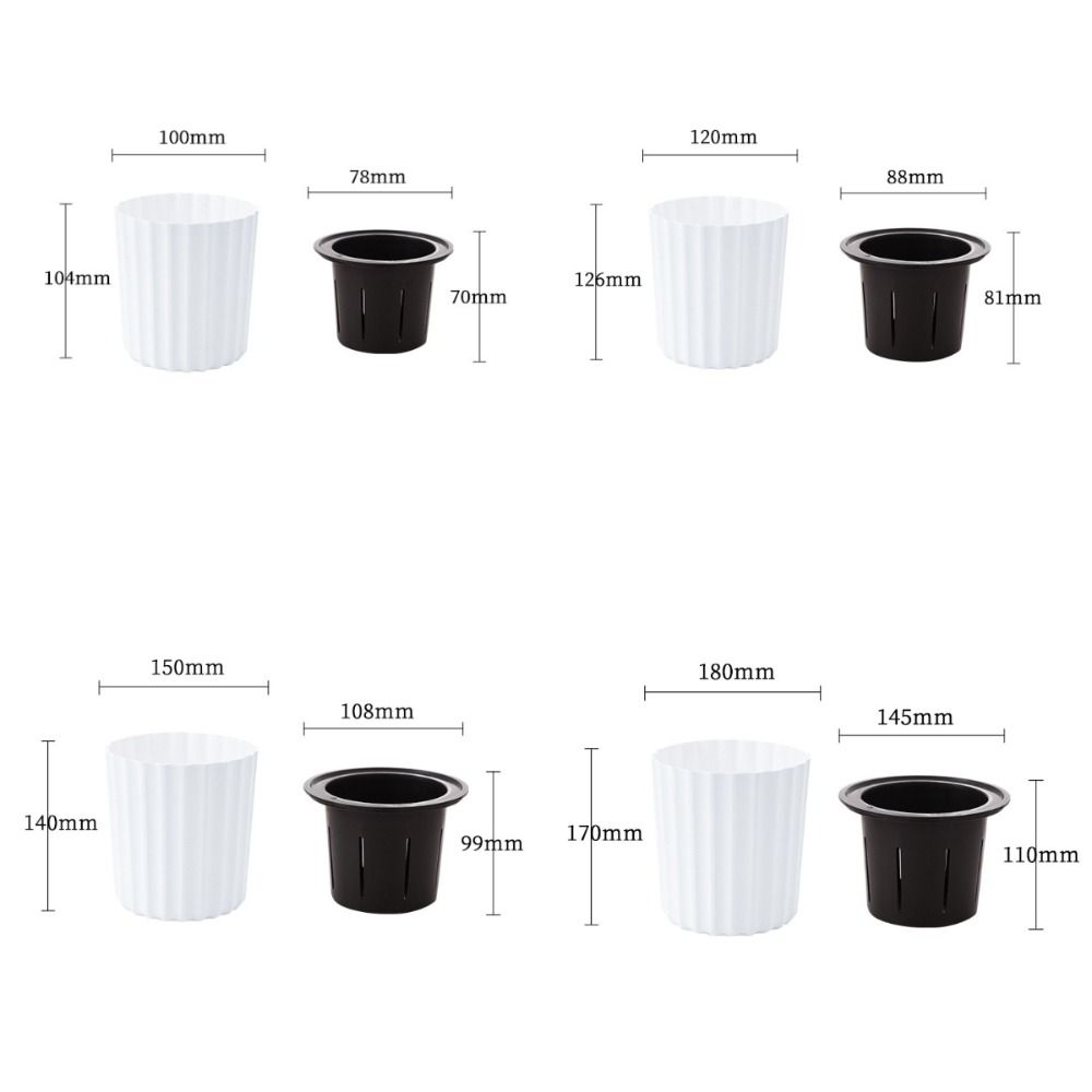 Однотонный самополивающийся цветочный горшок Домашнее украшение Садовые принадлежности Ленивый влагопоглощающий цветочный горшок Пластиковый мини-горшок для растений