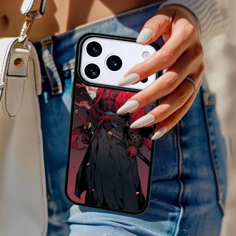 Samurai Oni Mask Phone Case For iPhone 17 Air 14 15 13 12 Max Cover For Apple 16e 11 Pro Max Plus Coque