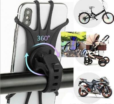 360° Вращающийся Держатель для Мобильного Телефона на Велосипед Вращающийся Силиконовый Держатель для Сотового Телефона на Велосипед Держатель на Руль Мотоцикла Для 4,0-6,0 Дюймов