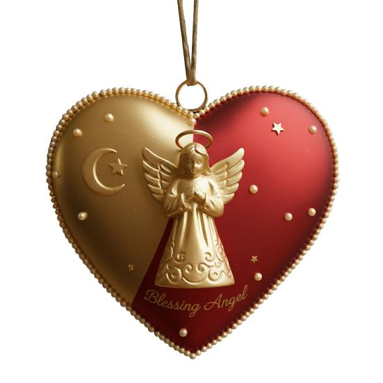 Рождественское подвесное украшение в форме сердца для дома, офиса, праздничной вечеринки, елки, акриловый кулон для подвешивания в виде сердца любви