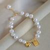 Women Irregular Imitation Pearl Bracelets Suitable For Holiday Occasions Lucky Beads Bracelets Gold Charms