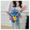 Soft Girls Cartoon Plush Backpack With Zipper Closure For Travel Casual
