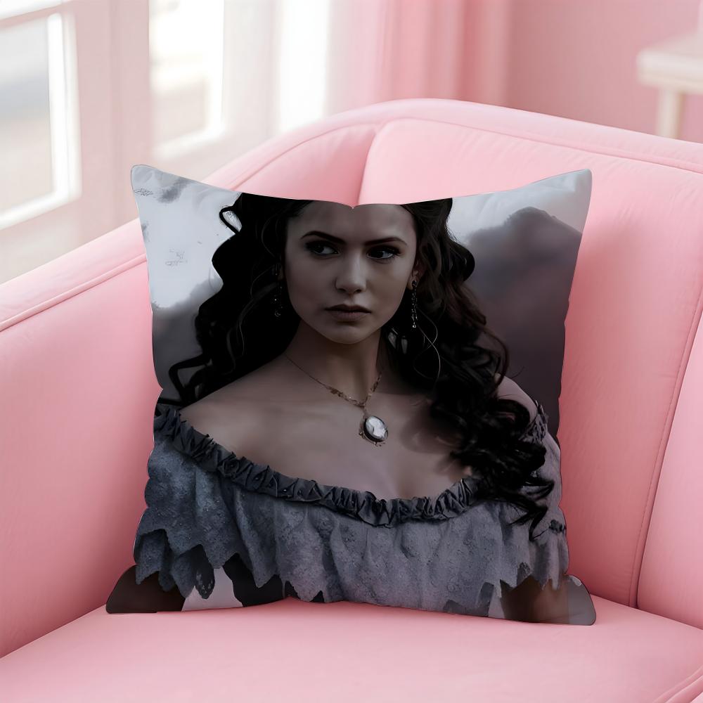 KKatherine Pierce Hit TV Drama Cushion Cover Pillowcase Short Plush Invisible zipper Room Sofa Cushion Cover
