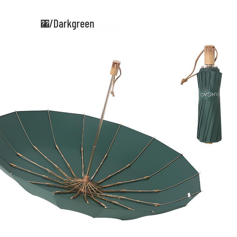 Очень большой зонт с 16 спицами, ветрозащитный, с защитой от УФ-лучей - двойного назначения для солнца и дождя