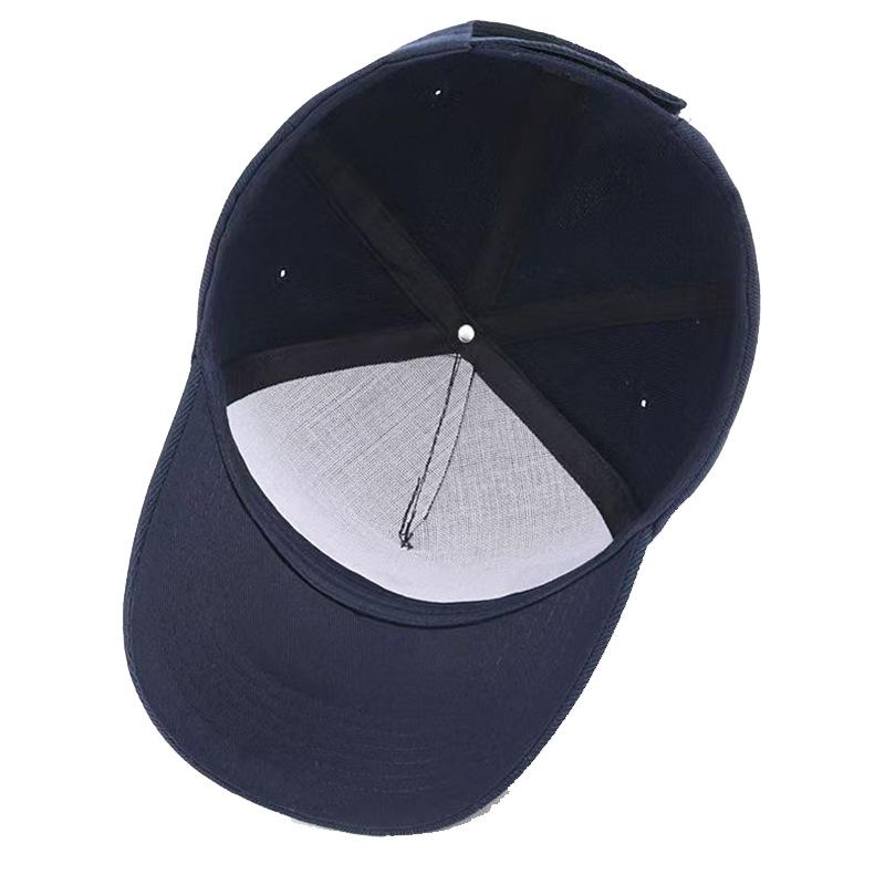 Five-Panel Wool Baseball Cap with Hard Top and Sunshade