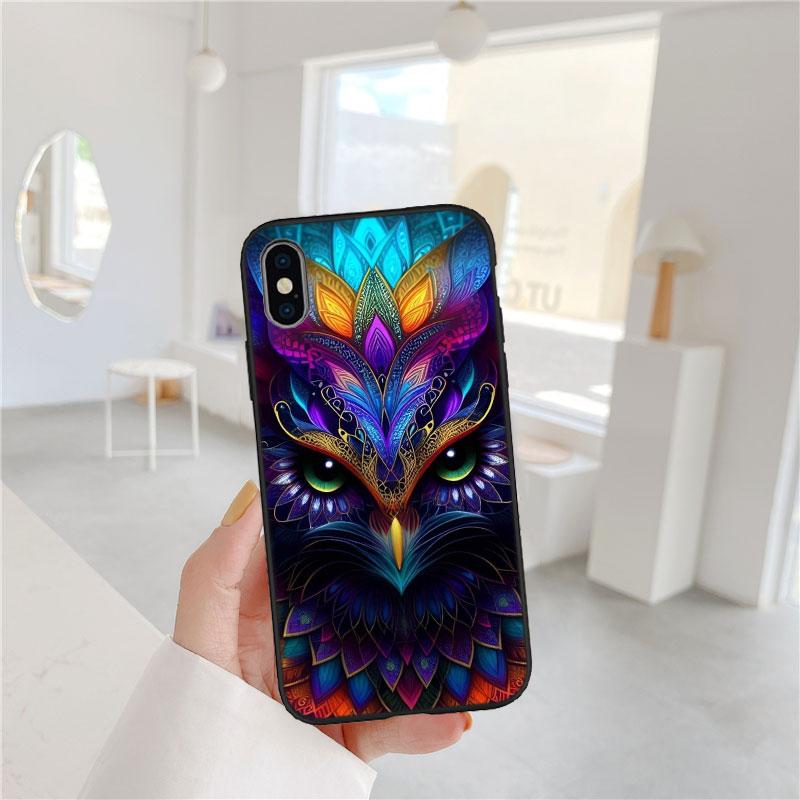 PP15 Мультяшная сова Мягкий чехол для телефона для OPPO A3 Pro A72 A74 A76 A77 A77S A78 A79 A94 A95 A18 A40M A58
