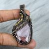 Faceted Pink Kunzite Gemstone Pendant Copper Wire Wrapped Pendant Handmade Pendant Designer Jewelry Gift For Mom Kunzite Jewelry For Women