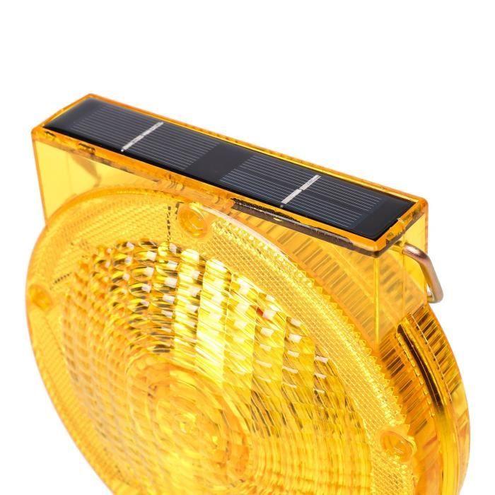 Construction Lamp - SOLAR BLINK ROAD - Rechargeable LED Flasher - Solar Panel - 90h Autonomy