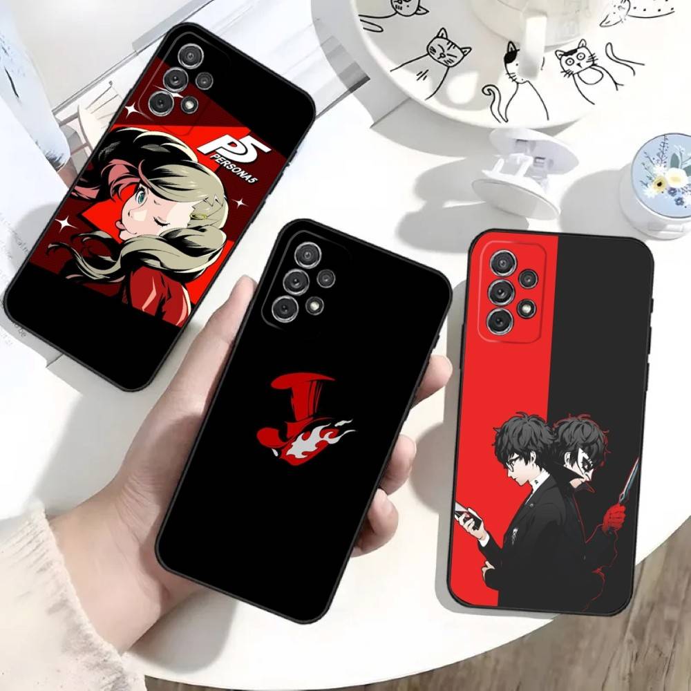 Чехол для телефона P-Persona 5 для Samsung S25, S24, S21, S22, S23, S30, Ultra, S20, Plus, Fe, Lite, Note, 10 Черный Мягкий