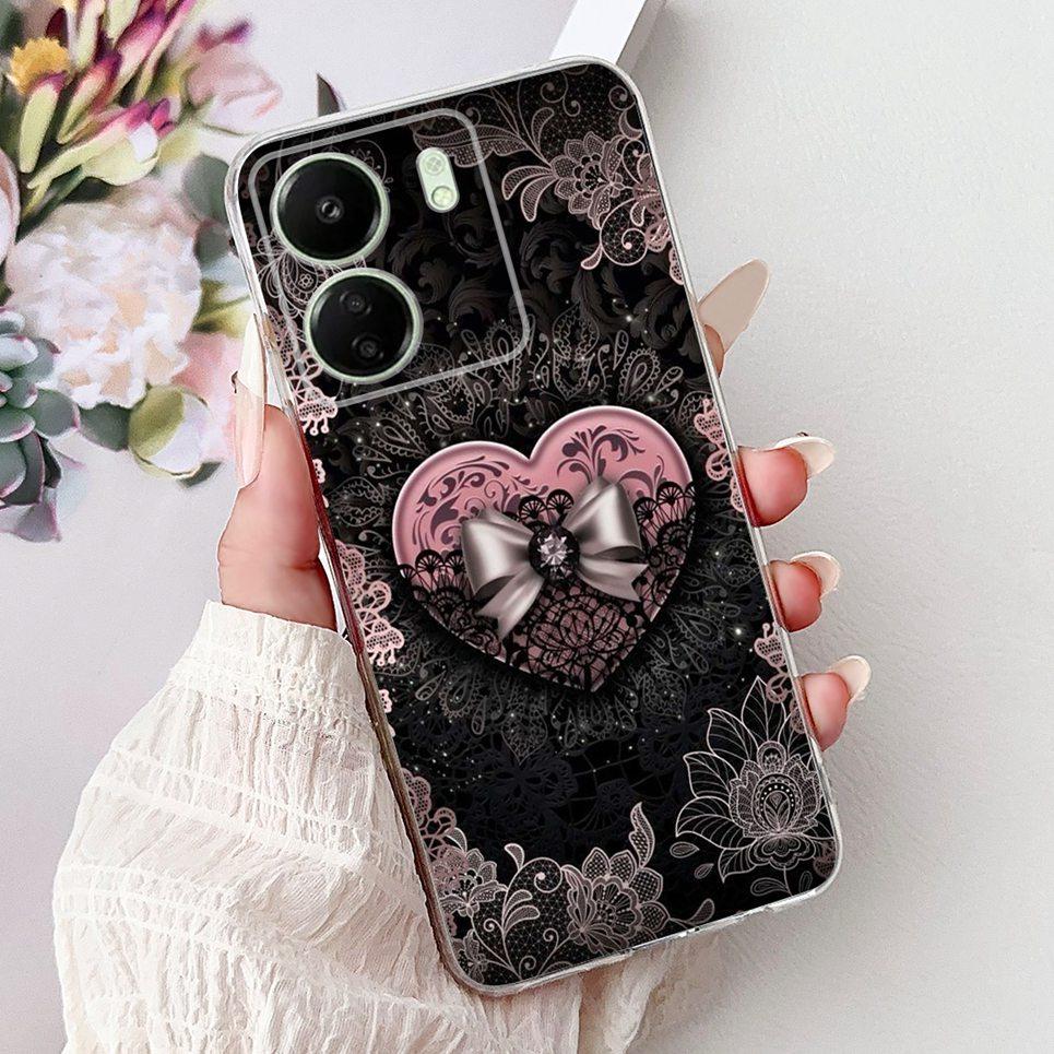 For Xiaomi Redmi 13C 5G 4G  Back Bumper Redmi 13 4G Colorful Butterfly Flower Painting Phone Case Transparent Soft TPU Silicone