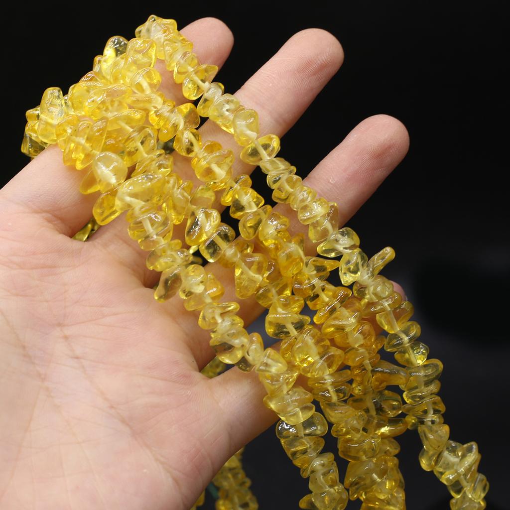 1 нить, бусины из целебного кристалла из щебня, 7 мм, натуральный камень, свободные бусины-разделители для изготовления ювелирных изделий, ожерелья, браслета, аксессуары, длина 80 см