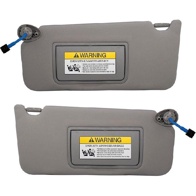 NHILES Left Driver Side Sun Visor Compatible With Honda Accord 2008 2009 2010 2011 2012 2013 2014 2015 2016 2017 With Light Replaces #