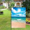 Летний Пляж Океан Сад Двор Флаг 12"x 18" Двусторонний, Тропический Мексиканский Юкатан Карибский Солнечный свет Волны Море Полиэстер Добро пожаловать Домашний Флаг Баннеры
