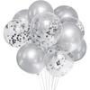 Набор из 20 серебряных латексных шаров, подходящий для вечеринок по случаю дня рождения, свадебных церемоний и украшений для выпускных