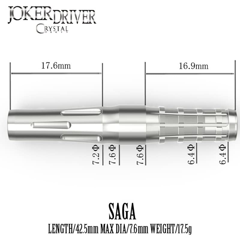 Ствол дротика JOKER DRIVER Crystal Saga SAGA Darts 2BA Barrel [Драйвер Джокера] (КРИСТАЛЛ Вольфрам 95%) 17,5 г