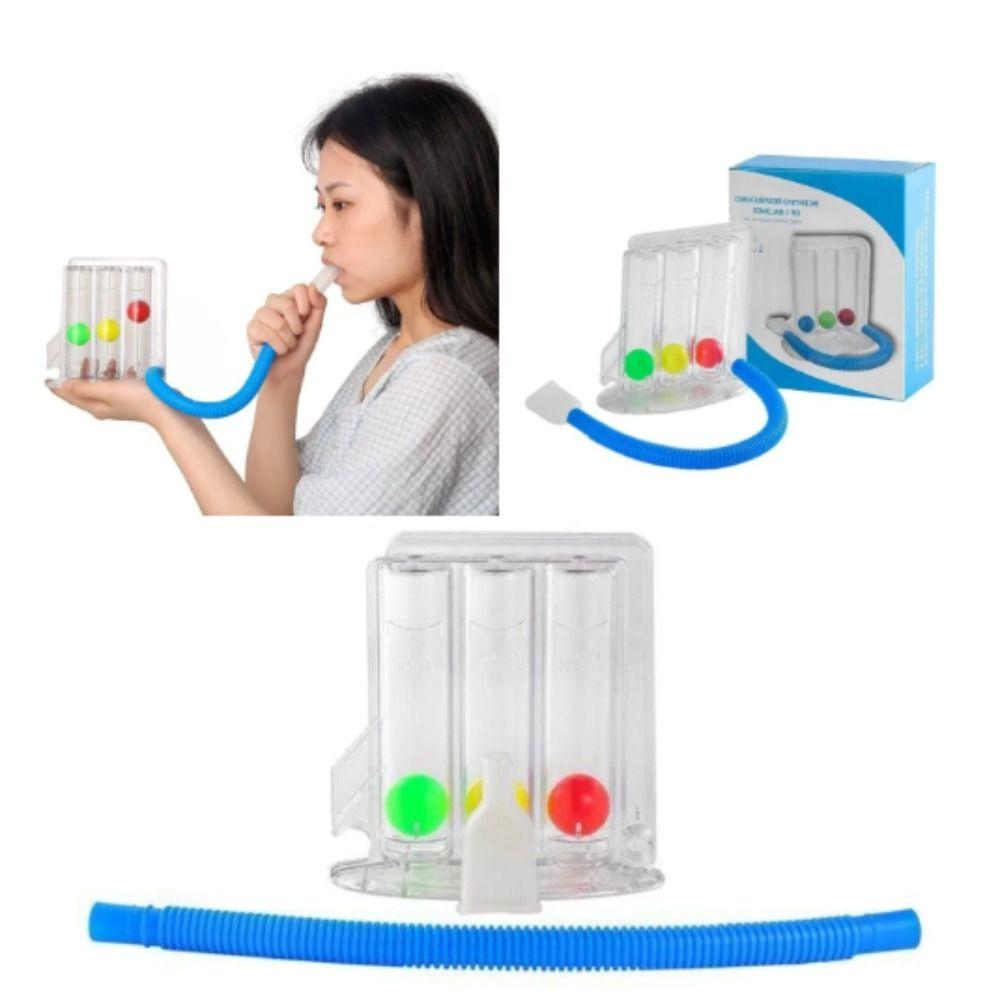 Система измерения мягкого дыхания с 3 шариками, дыхательный тренажер для функции легких, упражнение на емкость легких