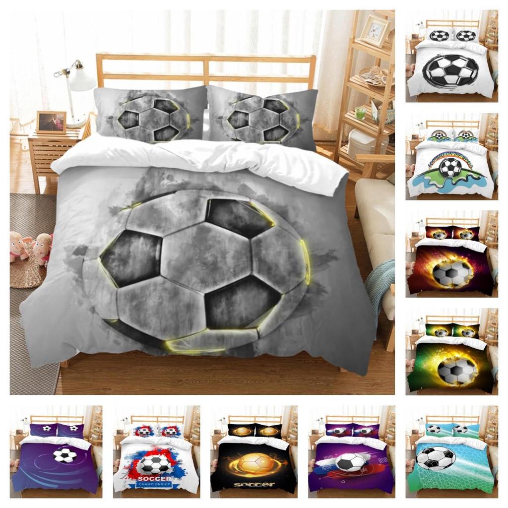 Bedding Cover Suit Football 3D Home Bedclothes Highly Quilt Cover King Queen Size Bedding Fashion Duvet Cover Set