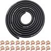 Tnisesm 1/4 Inch ID Fuel Line Hose 10 Feet + 20Pcs 2/5" ID Hose Clamps For Kawasaki Kohler Briggs & Stratton Small Gas Diesel Powersports Engines And