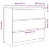 VidaXL Buffet White 80x35x76 Cm Engineered Wood, Storage Cabinet, Kitchen Storage Cabinet, Storage Furniture 861733