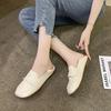 Fashion 2025 Spring Women's Shoes Flat Comfortable Anti Slip Soft Bottom New Square Toe Casual Shoes Lightweight Outdoor Commuter Shoes